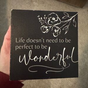 Black and White wooden Inspirational Wall Art